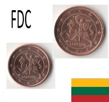 LITUANIA LIETUVA 1 + 2 cent euro 2017 FDC