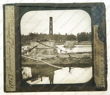FRANCIA Tolosa punto di inondazione S. Michel 1875 lanterna magica slide foto