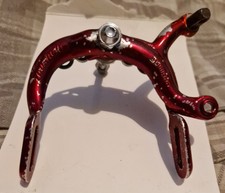 Vecchia pinza freno posteriore BMX anni 80 Shimano Tourney 72s rossa data codice Hf agosto 1983