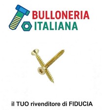Viti truciolari zincate gialle testa svasata croce varie misure legno acciaio