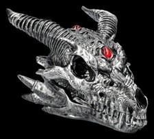 Teschio Drago Argento - Fiamma