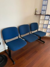 Poltroncine fisse 3 posti color blu, marca alloffice