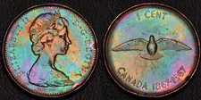 1967 Canada one 1 centesimo