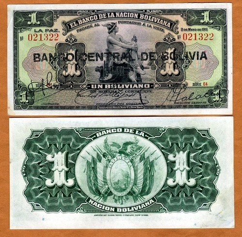 Bolivia bolivano 1911 - bolivia,, bolivano,