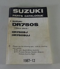 Catalogo ricambi / Parts Catalogue Suzuki DR 750 S (SR41A/SR41B) stand 12/1987