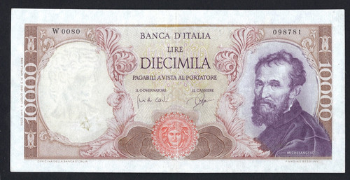 10000 lire michelangelo - 10000,
