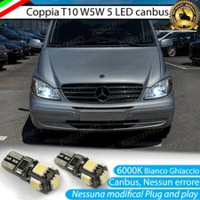 COPPIA LUCI DI POSIZIONE A LED MERCEDES VIANO W639 FINO A 2010 T10 CANBUS 6000K