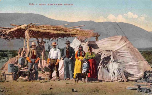 Cartolina piute nativi - piute,