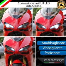 CONVERSIONE FARO LED DUCATI 848 ANABBAGLIANTE H11 ABBAGLIANTE POSIZIONE H6W