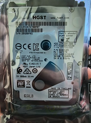 500gb sata hgst - 7200rpm, 32mb