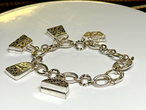 Bracciale vintage tono - bracciale, argento