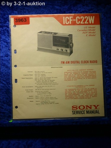 Sony manuale servizio - servizio, icf