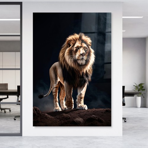 Quadro leone quadri ufficio - quadro,