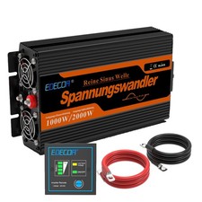 EDECOA Inverter 12v 220v Onda Pura 1000w USB Telecomando Converter di Potenza