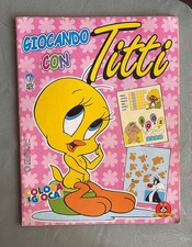 GIOCANDO CON TITTI N.15 LOONEY TUNES-WARNER BROS-GIOCA E COLORA-VINTAGE