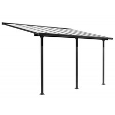 Pergola Addossata 4x3 in Alluminio Gazebo da Giardino Terrazzo