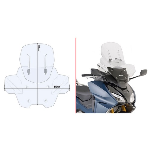 Givi parabrezza scorrevole - parabrezza,