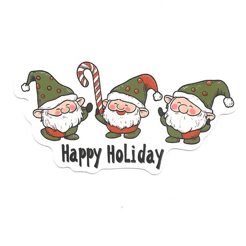 Adesivo happy holiday gnomo - adesivo,