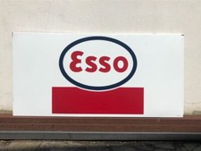 ESSO 1970 TABELLA SMALTATA TARGA BENZINA OLIO DISTRIBUTORE POMPA GAS OIL CAN TIN