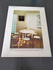 1985 DINING ROOM DESIGN AALTO FOR ARTEK VINTAGE AD PUBBLICITA