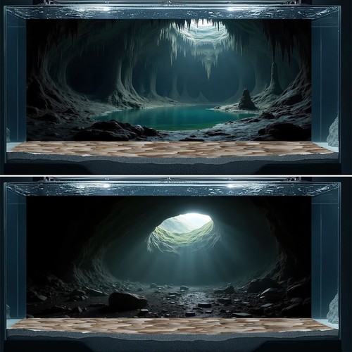 Adesivo sfondo acquario - , grotta