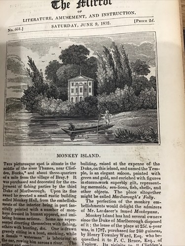 Stampa antica 1832 cliefden - 1832,