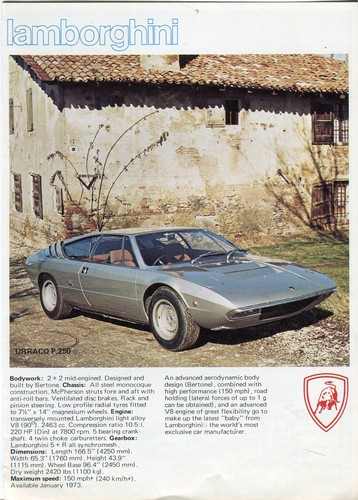 Brochure lamborghini urraco - brochure,