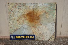 Insegna lamierino Michelin carta geografica nord Italia 1966