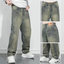 Jeans uomo retrò blu denim