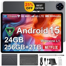 2025 PAD Tablet Android 15 24GB RAM+256GB 80000mAh 11 Pollici 13MP+8MP 5GWIFI USB-C