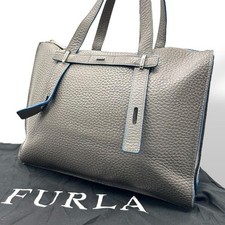 Borsa FURLA Jove Tote Bag Pelle Grigio A4 Tracolla Grande Capacità Autentica