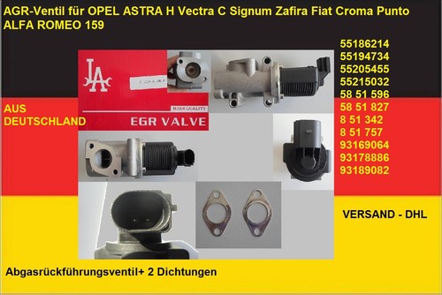 Valvola egr opel - opel, astra