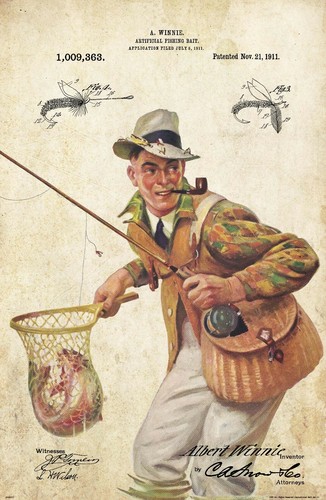 Esca pesca mosca vintage - esca,