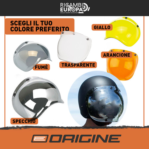 Visiera bubble bolla casco - bubble,