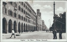 cz453 cartolina cagliari citta' via roma palazzo comunale sardegna