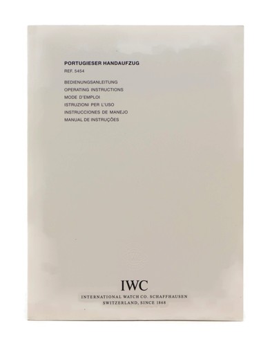 Iwc portoghese 5454 libretto - iwc,