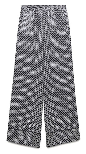 Zara navy blue white geometric - zara,