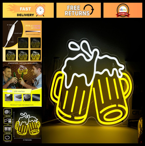 Insegna neon birra dimmerabile - insegna,