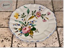 Piatto in porcellana Nove di Bassano, dipinto a mano floreale, vintage, anni '70