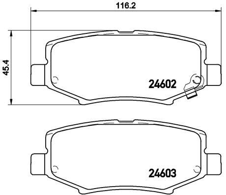 Brembo 024 kit pastiglie - p,