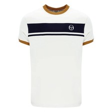 T-shirt girocollo uomo Sergio Tacchini Master - Gardenia/Blu Marittimo