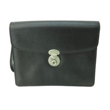 Borsa pochette AQUASCUTUM seconda pelle con chiave nera 0911 da uomo