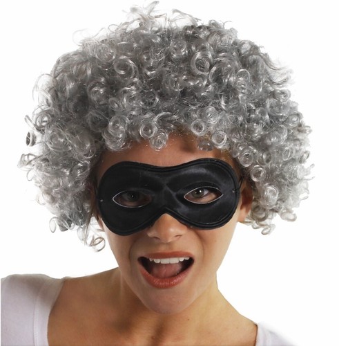 Parrucca grigia riccia nonna