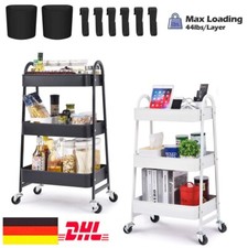 Carrello di Ricambio Multifunzione 3 Livelli Carrello da Cucina Piccolo Carrello con Ruote Scaffale