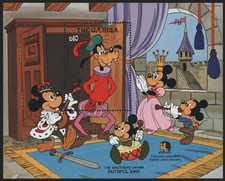 Foglietto "200 Anni Nascita Fratelli Grimm", 1985 - Gambia - DISNEY ** [DIS172]