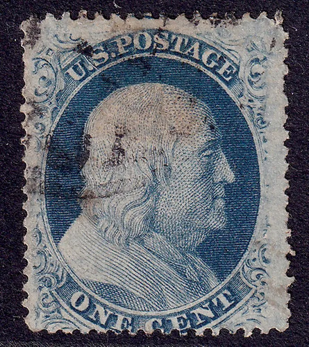 Scott 1857 franklin 1c - 24,,