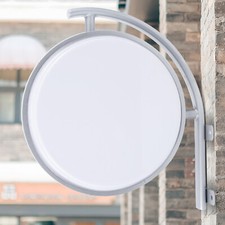 Scatola Luminosa LED Rotonda Doppia Faccia Pubblicità Esterno Illuminata Proiezione Insegna