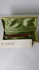 Penna stilografica Parker 75 lacca marrone Nib 14 KT . Lacca rovinata