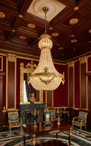 Lampadario francese bronzo - lampadario,