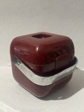 ❄️ Vintage 1980 Guzzini Amanda bordeaux Ice Bucket Cestello porta ghiaccio